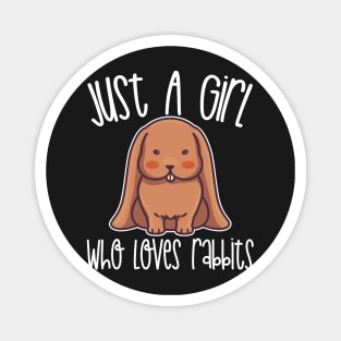 Just A Girl Who Loves Rabbits Gift graphic Magnet